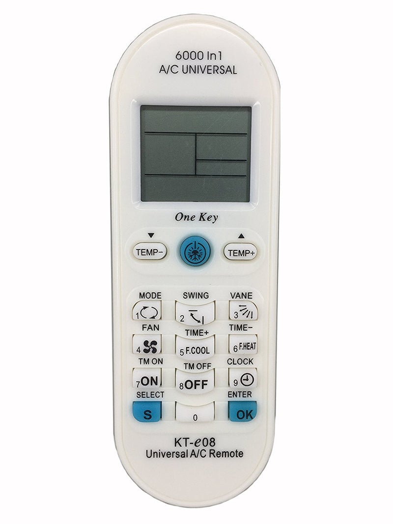 QUNDA KT-E08 Universal remote for most major brands of mini split AC- Celsius display only - Image 1